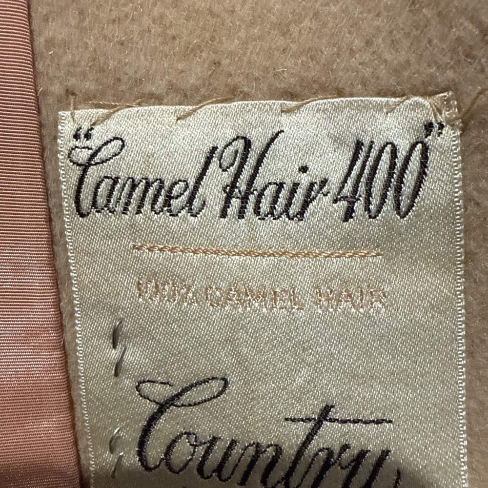 Ladies 100% Camel Hair 400 Coat Vintage Country Tweeds Size Tag Gone. I Think XL - Picture 12 of 16
